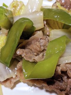 白菜と牛こま肉の醤油炒め-レシピのメイン写真