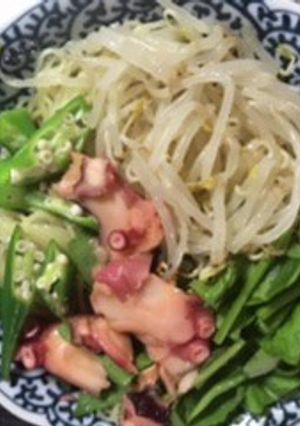 市販の酢タコを使った冷やし中華-レシピのメイン写真