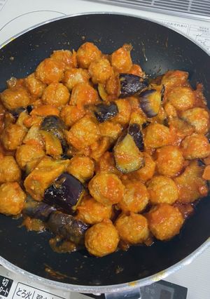 肉団子とナスのトマト煮-レシピのメイン写真
