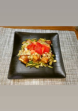 ヨウサマの減塩厚揚げ嵩まし焼き肉ネギたれ-レシピのメイン写真