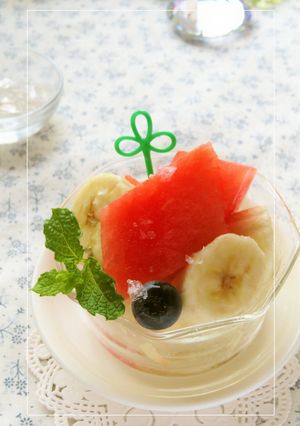 夏おやつ＊すいか＆バナナに塩パラリ-レシピのメイン写真