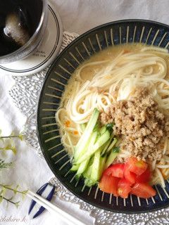 オーツミルクdeピリ辛冷やしうどん-レシピのメイン写真