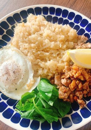 鶏ブロードのバターライスガパオ-レシピのメイン写真