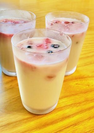 牛乳とミックスフルーツのゼリー-レシピのメイン写真