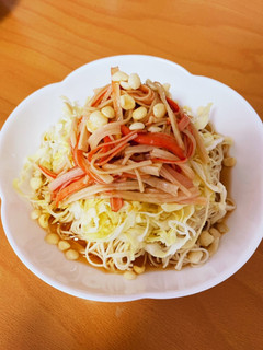 簡単!キャベツのぶっかけ素麺-レシピのメイン写真