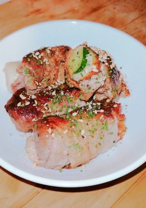 豚バラちくわキュウリ巻き生姜焼き！-レシピのメイン写真