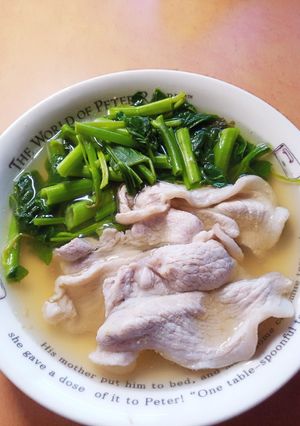 シンプル簡単♪豚肉と空芯菜のコンソメ煮-レシピのメイン写真