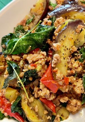 挽き肉の夏野菜炒め-レシピのメイン写真