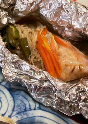 ゆかりのイブクロ　　サーモンのホイル焼き-レシピのメイン写真
