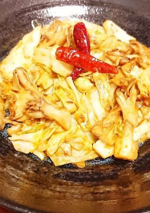 マイタケとキャベツのカレースパイス炒め-レシピのメイン写真