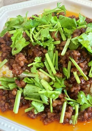肉みそパクチー豆腐-レシピのメイン写真