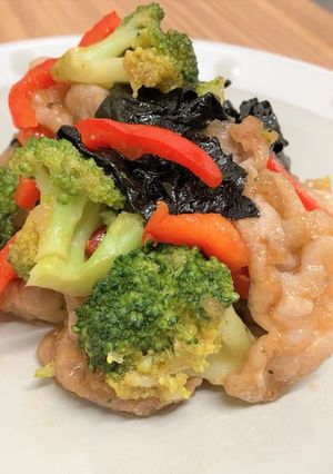 豚肉とブロッコリーの海苔炒め-レシピのメイン写真