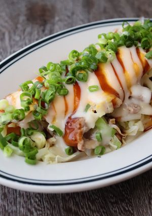 フォンデューソースのとん平焼き-レシピのメイン写真
