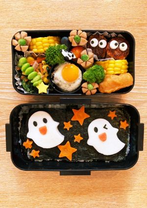 キャラ弁 おばけ弁当-レシピのメイン写真