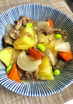レンジで下ごしらえ、簡単肉じゃが-レシピのメイン写真