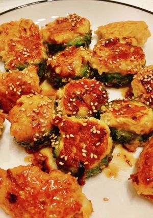 ゴーヤの肉詰めwithテリヤキつくね-レシピのメイン写真