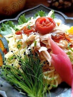 ほぐし蒸し鶏の梅ダレラーメン-レシピのメイン写真