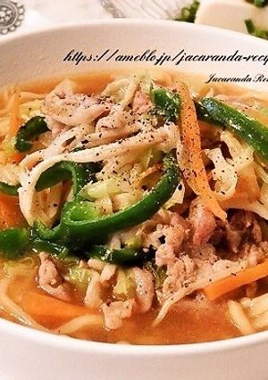 たっぷり野菜と豚肉の味噌ラーメン-レシピのメイン写真