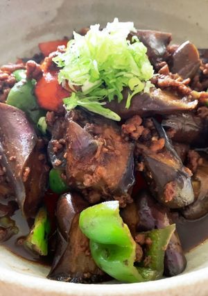 茄子とピーマンのナンチャッテ肉味噌炒め-レシピのメイン写真