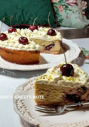 ピスタチオとチェリーのチーズケーキ-レシピのメイン写真