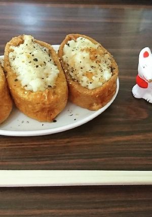 簡単チーズリゾットいなり-レシピのメイン写真