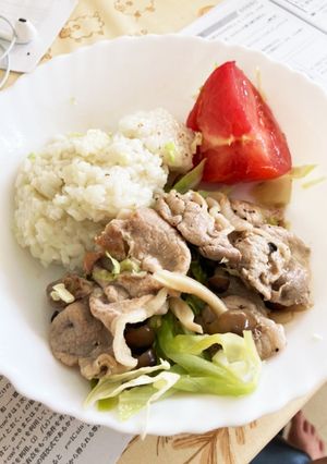 豚肉とキャベツとしめじの炒め物-レシピのメイン写真