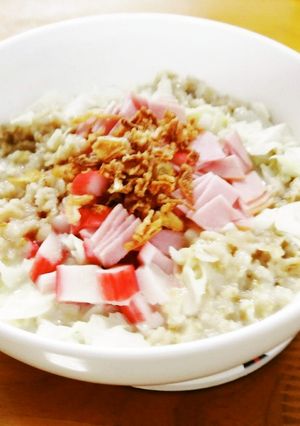 レンジで作るオートミール・みそミルク粥-レシピのメイン写真