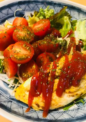 プチトマトと卵１オムレツのサラダ-レシピのメイン写真