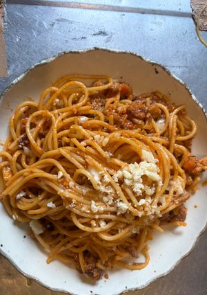 三元豚和風ボロネーゼパスタ-レシピのメイン写真