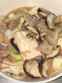 豚バラ肉と豆腐とネギの梅肉煮-レシピのメイン写真