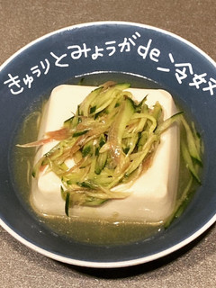 きゅうりとみょうがde冷奴-レシピのメイン写真