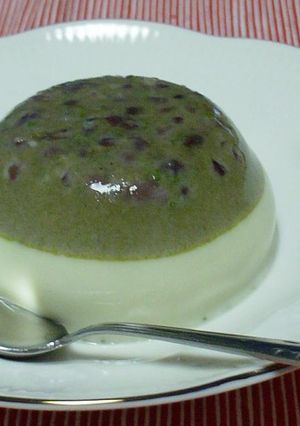 あずきと緑茶の和風ミルクプリン-レシピのメイン写真