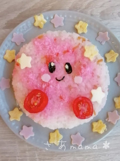 簡単ちらし寿司ケーキ♪星のカービィ☆-レシピのメイン写真