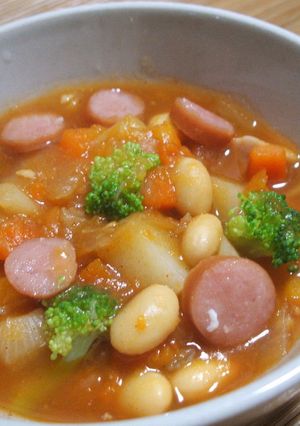 大豆と野菜のトマトジュース煮込み-レシピのメイン写真