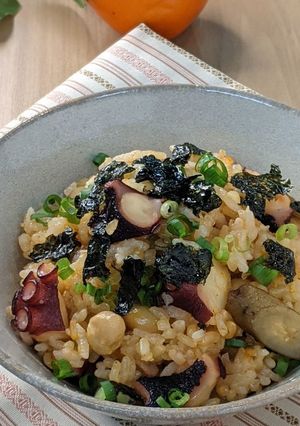 73.韓国風たこ豆玄米ご飯-レシピのメイン写真