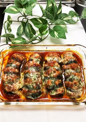 なすの豚ひき肉はさみ焼き-レシピのメイン写真