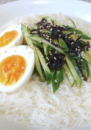 超簡単！さっぱりキュウリ昆布そうめん！-レシピのメイン写真