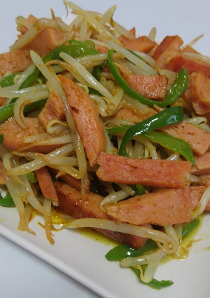 簡単！ごはんがすすむ♪スパムのカレー炒め-レシピのメイン写真