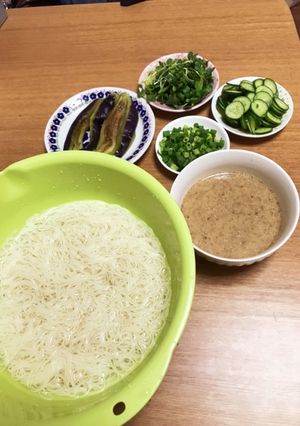 豆乳ごまつゆ素麺-レシピのメイン写真