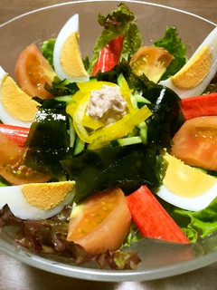 地産地消サラダうどん-レシピのメイン写真