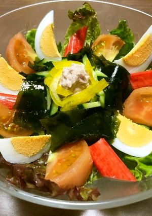 地産地消サラダうどん-レシピのメイン写真