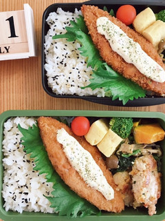 白身魚フライのっけ弁当 21/7.31-レシピのメイン写真