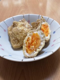 簡単!お弁当にも☆卵と油揚げで卵巾着-レシピのメイン写真