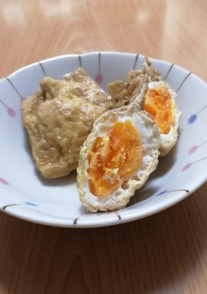 簡単！お弁当にも☆卵と油揚げで卵巾着-レシピのメイン写真
