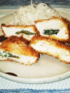 超お手軽 しそとウメでさっぱりチキンカツ-レシピのメイン写真