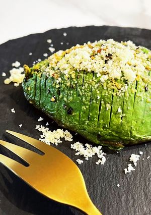 ハッセルバックアボカド。トースターで-レシピのメイン写真