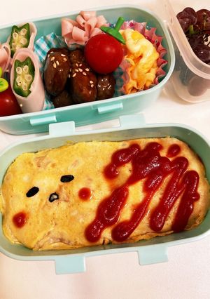 ぐでたま　オムライス　キャラ弁　簡単-レシピのメイン写真