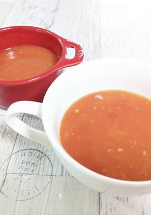 腐りかけたトマトの救出方法トマトのスープ-レシピのメイン写真