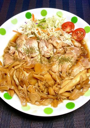 舞茸がお肉を柔らかくする。鶏チャーシュー-レシピのメイン写真