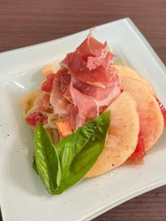 桃とトマトと生ハムの冷製パスタ-レシピのメイン写真